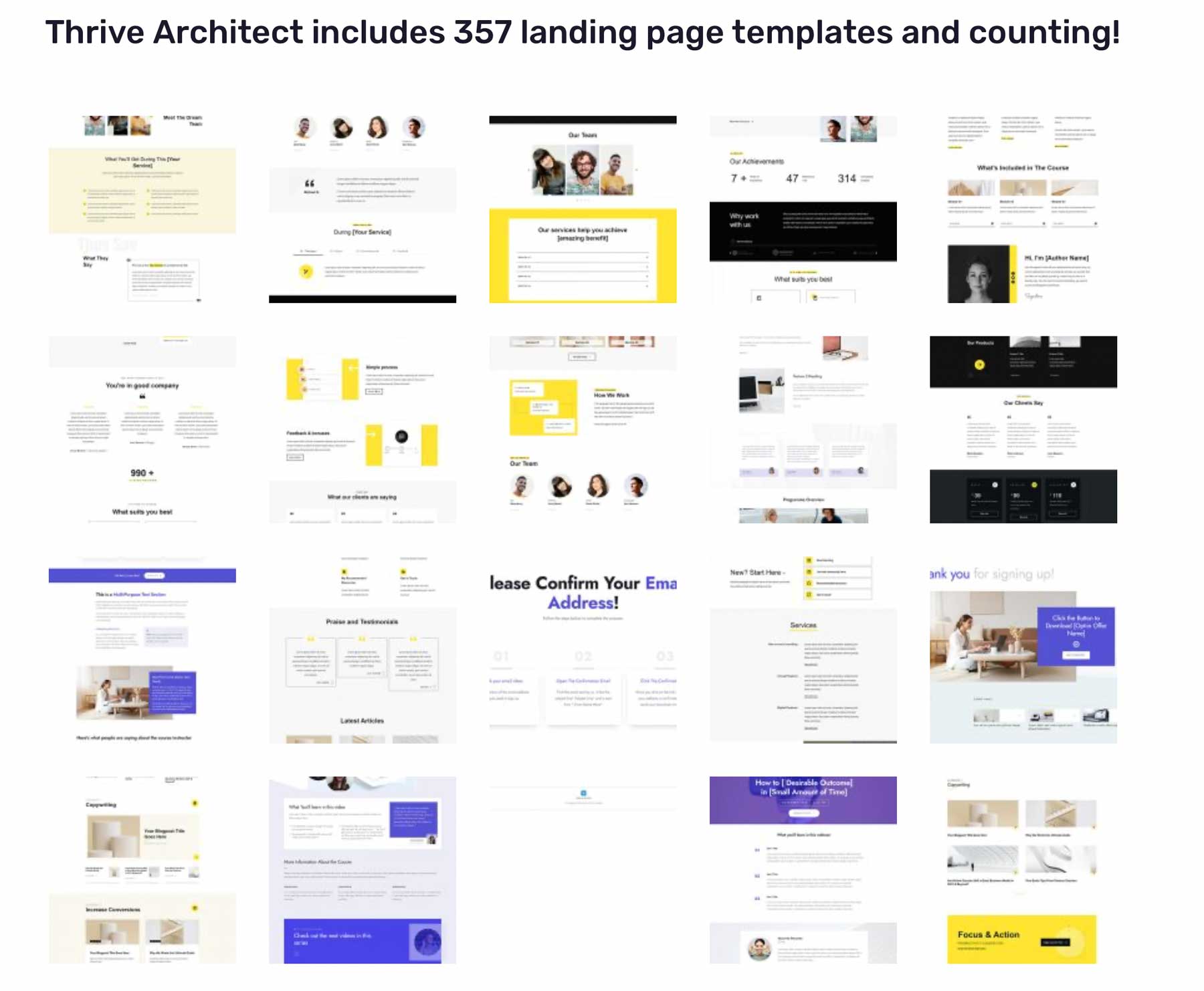 Thrive Architect templates