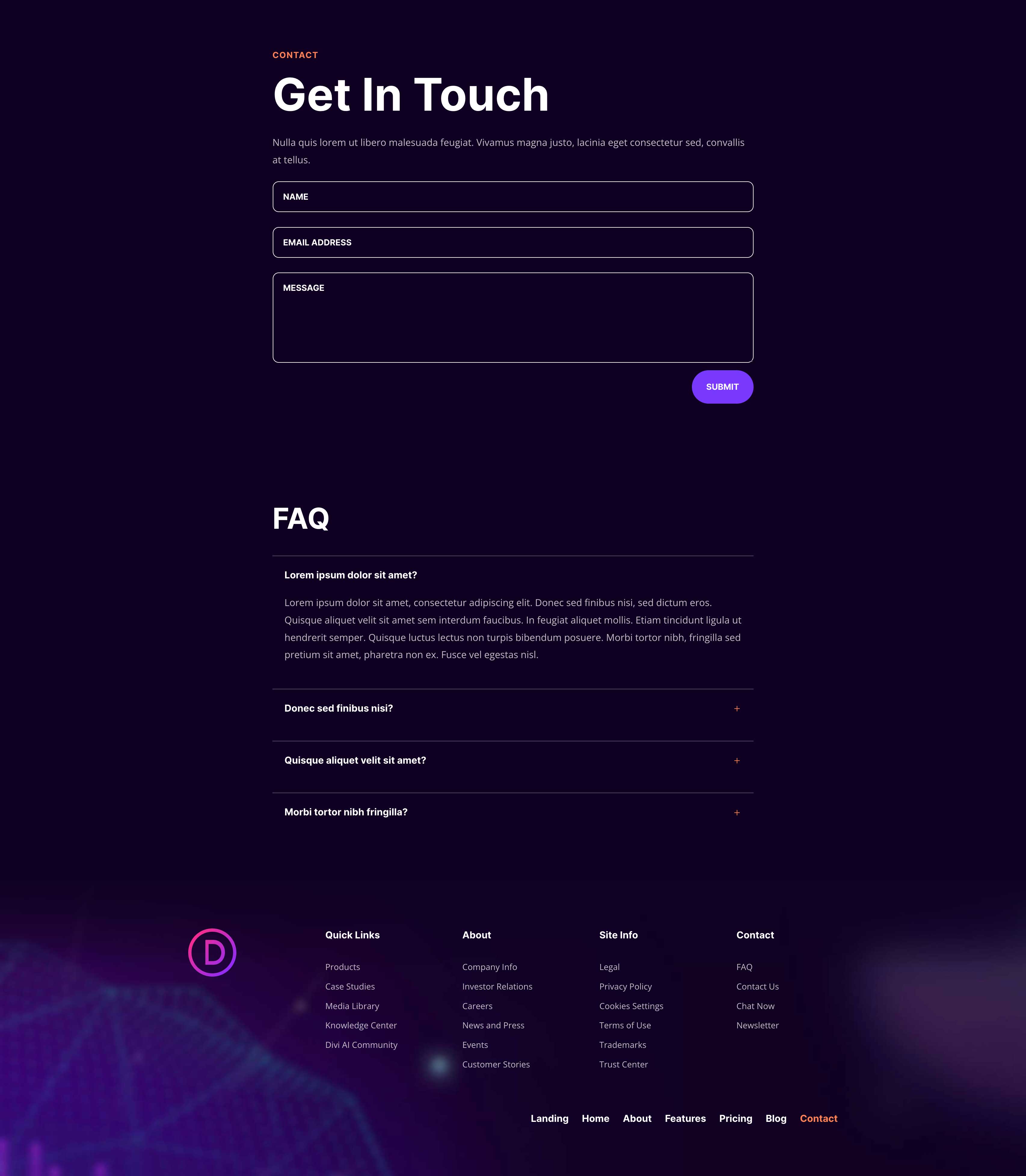 AI Software Layout Pack for Divi