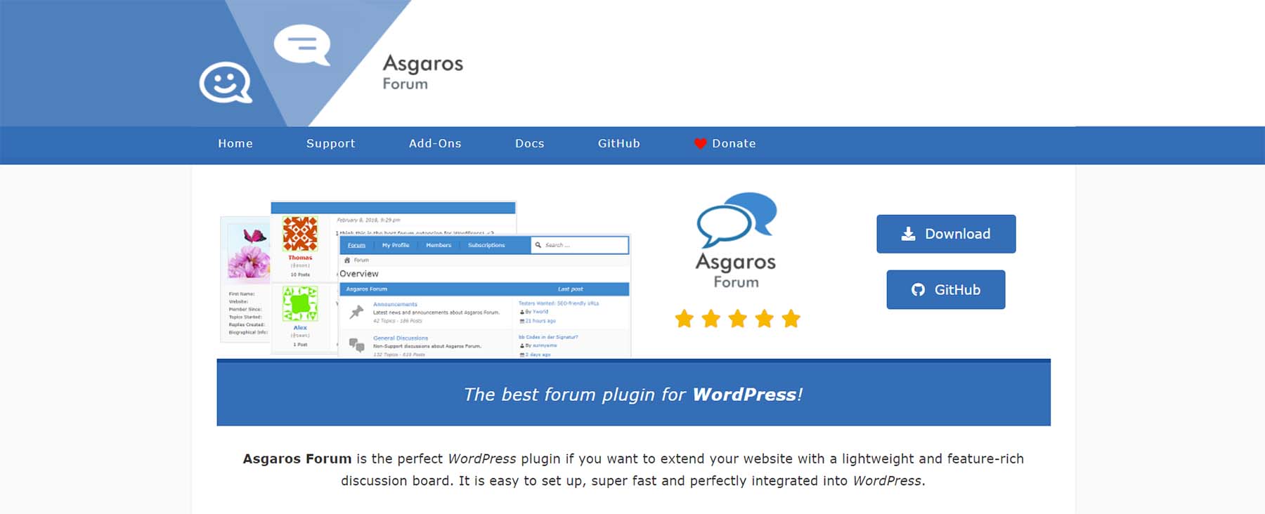 Asgaros Free WP Forum Plugin