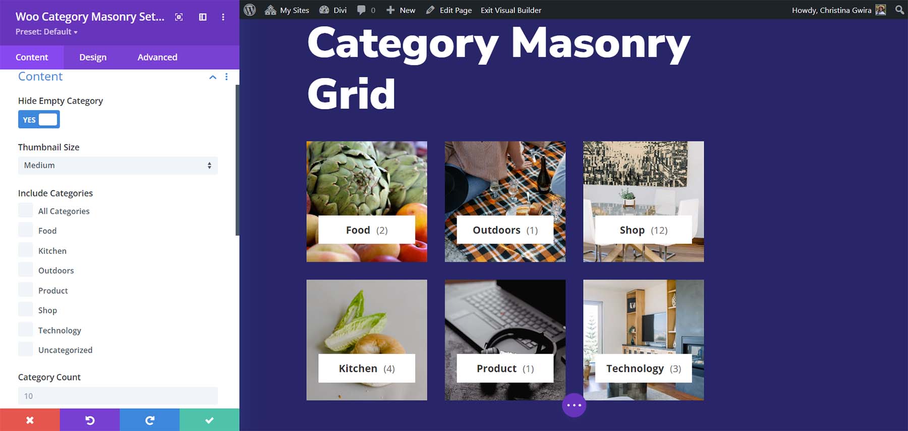 WooEssential Modules: Category Masonry Grid
