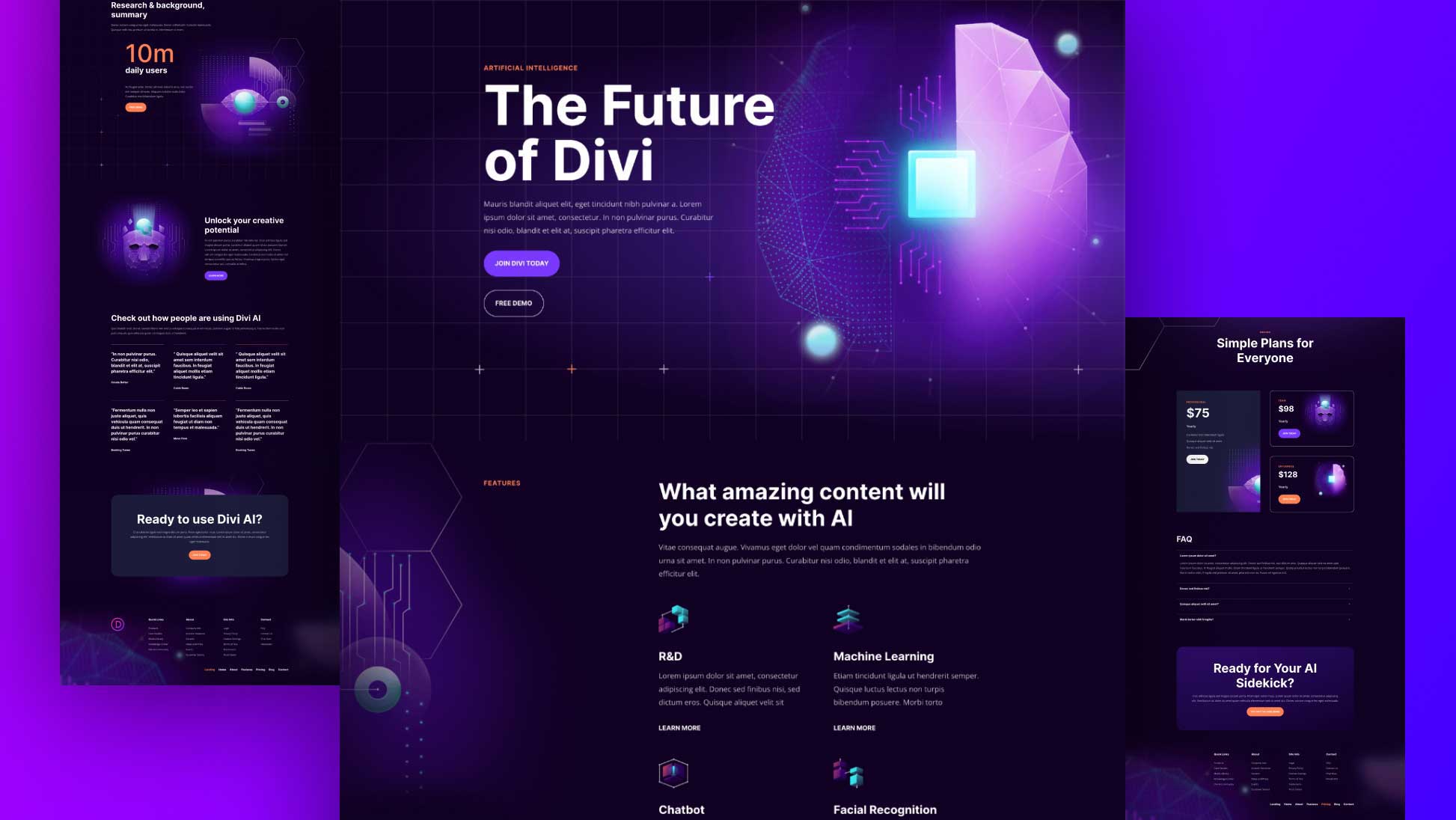 Get a Free AI Software Layout Pack for Divi