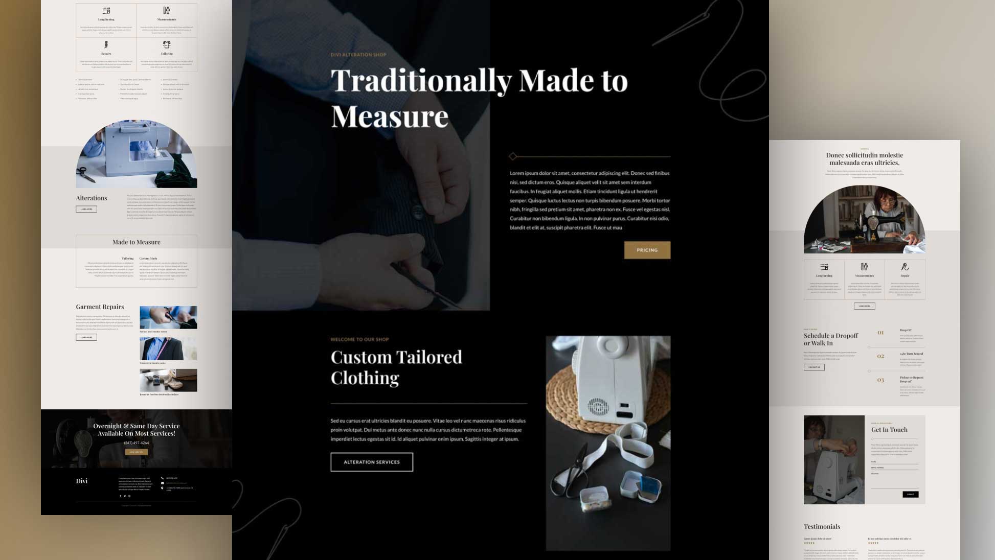 Get a Free Alteration Shop Layout Pack for Divi
