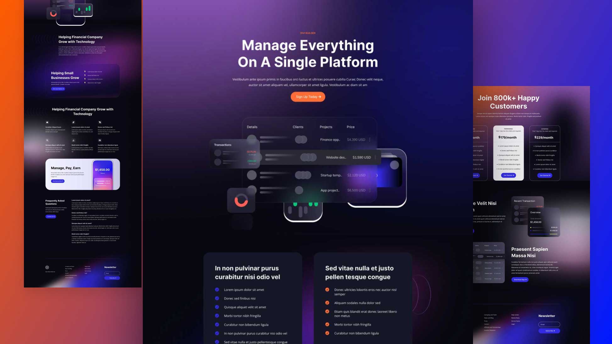 Get a Free Financial Technology Layout Pack for Divi