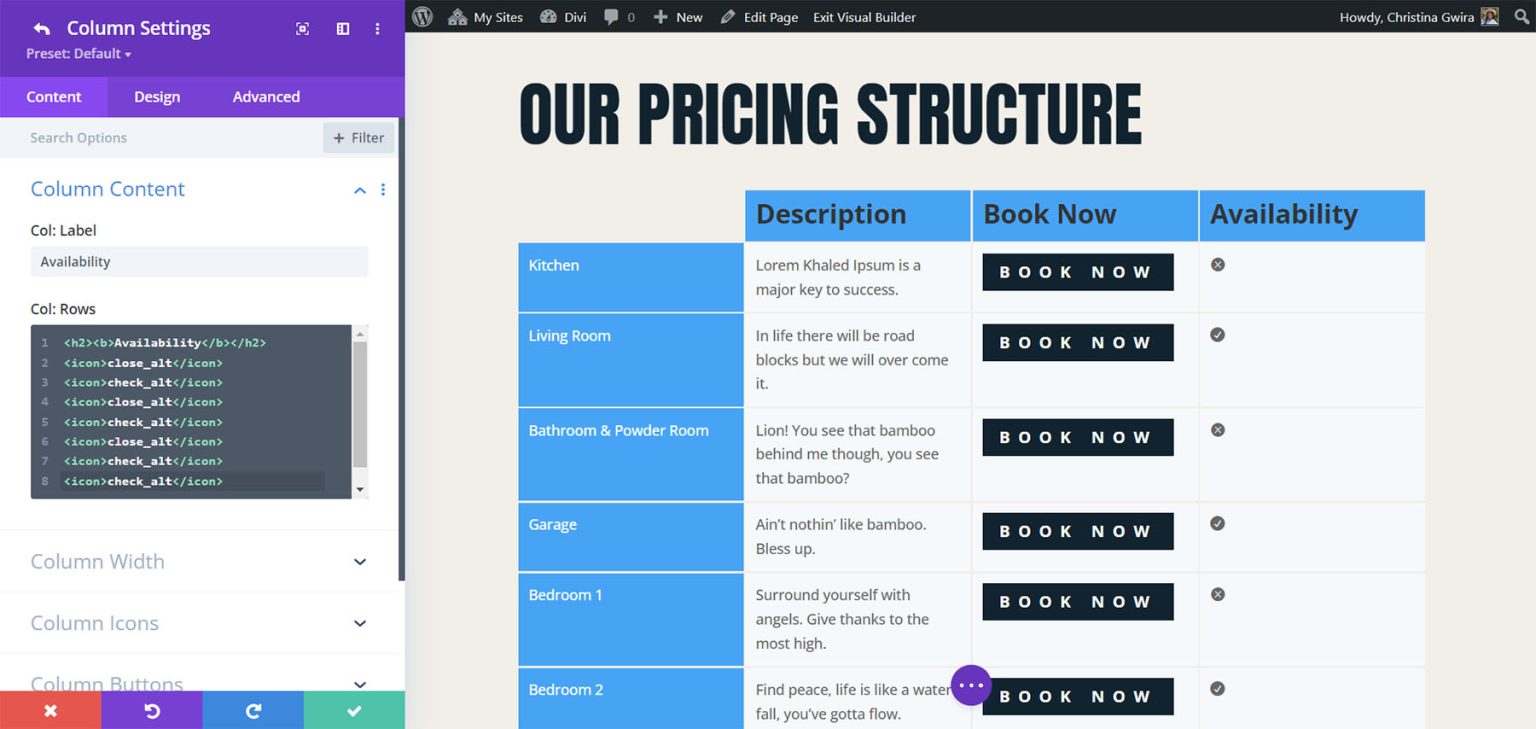 Divi Plugin Highlight: Table Maker