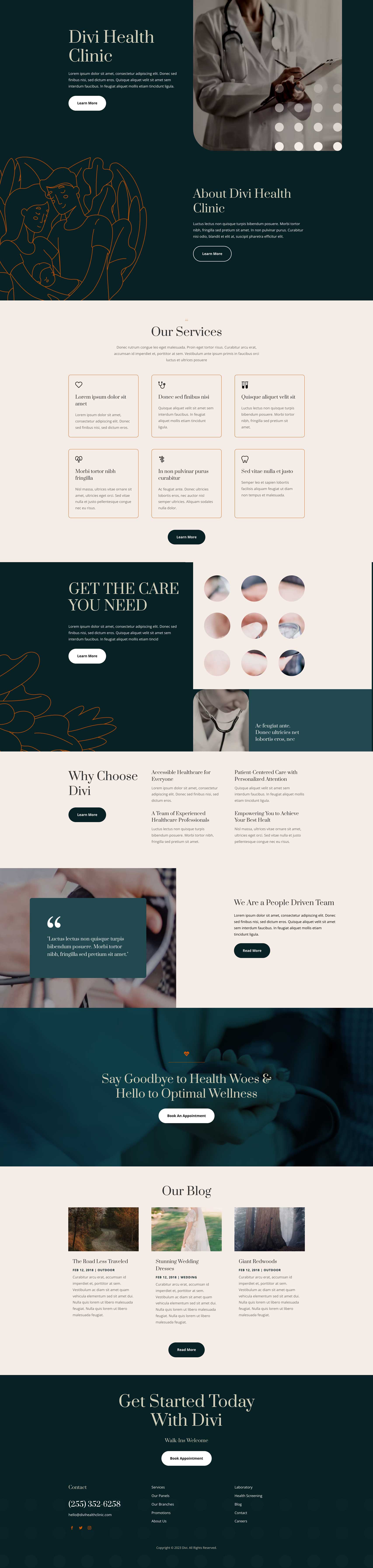 Health Center Pack for Divi