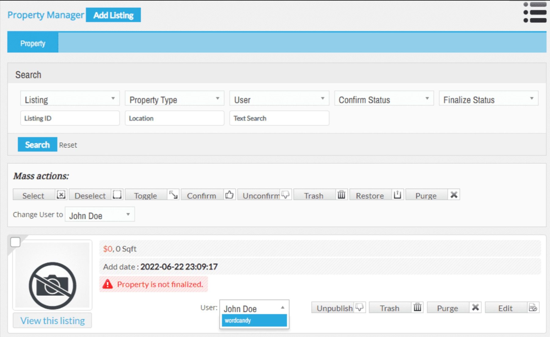 Adding IDX properties using Realtyna