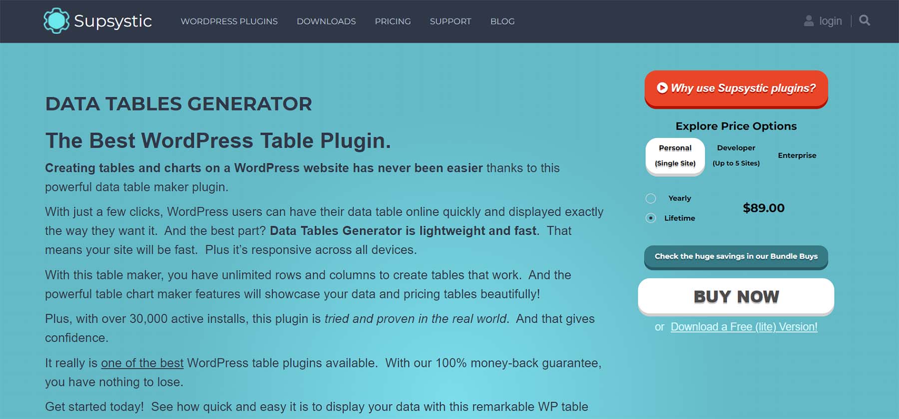 Supsystic Data Tables Generator