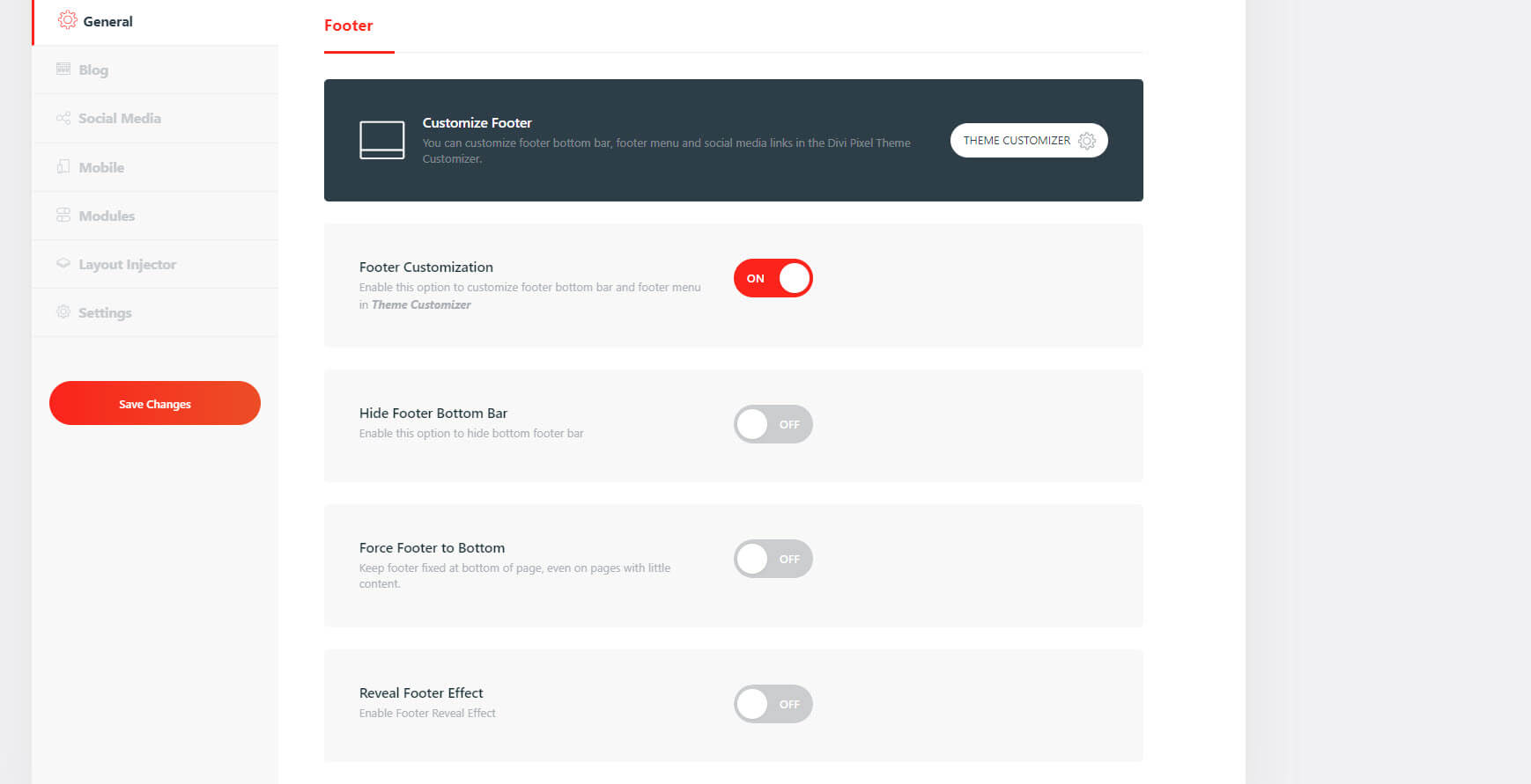 Footer Customizations