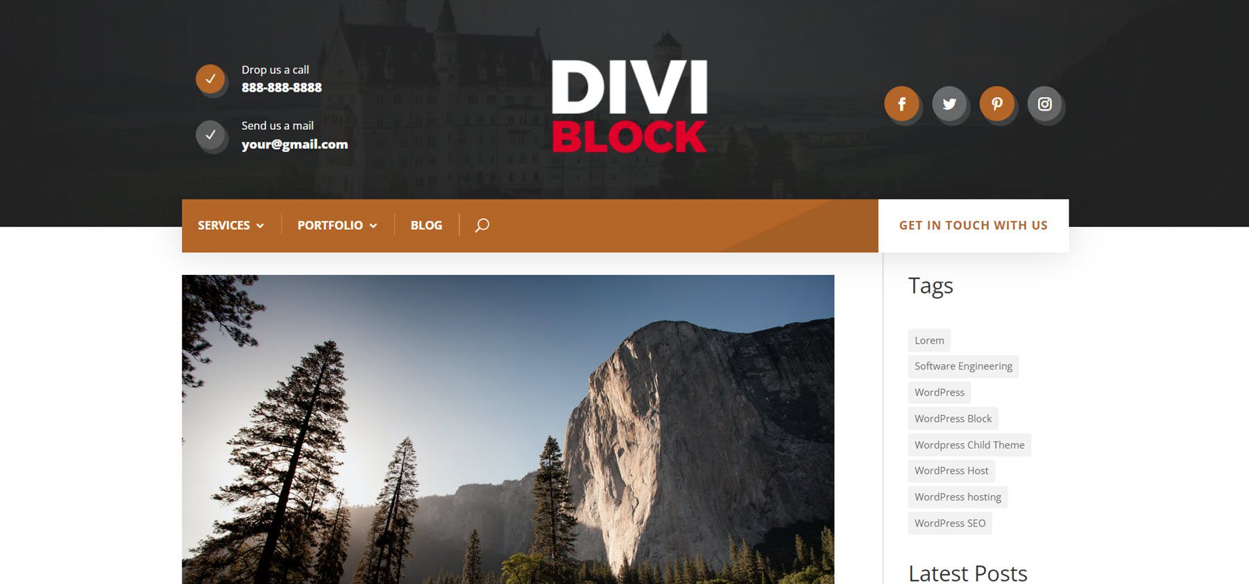 Проектирование макета с помощью Divi Block