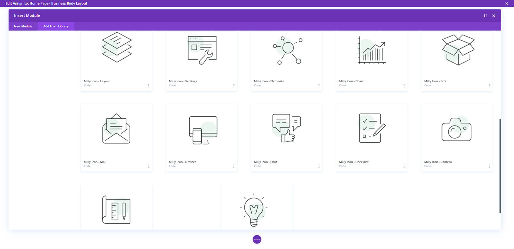 Milly Child Theme Pages and Layouts