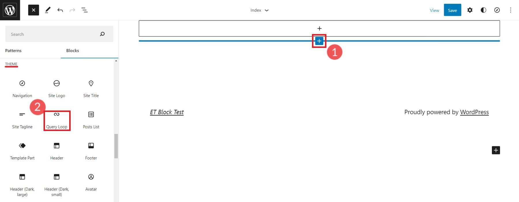 Create Query Loop Block - Steps 1-2