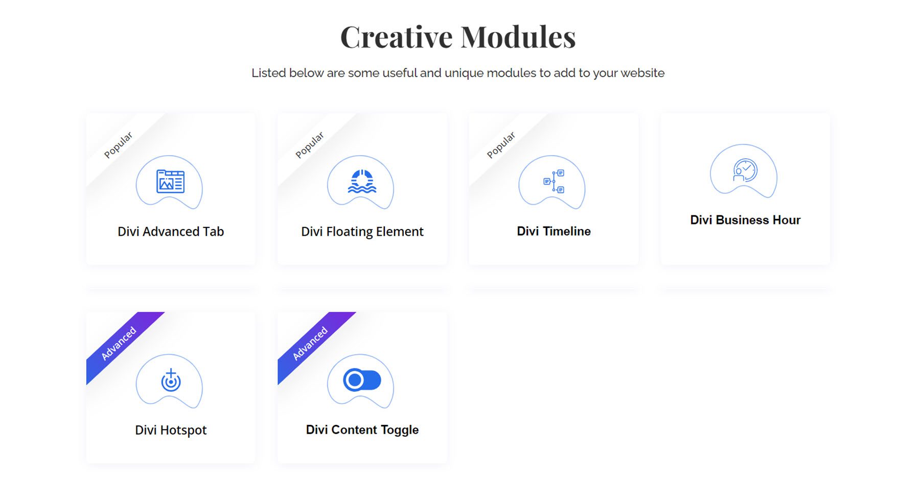 Divi Essential Creative Modules