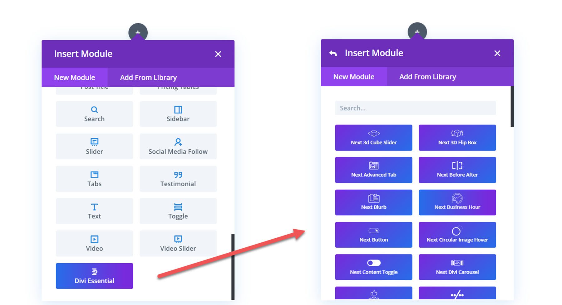 Divi Essential Insert Module