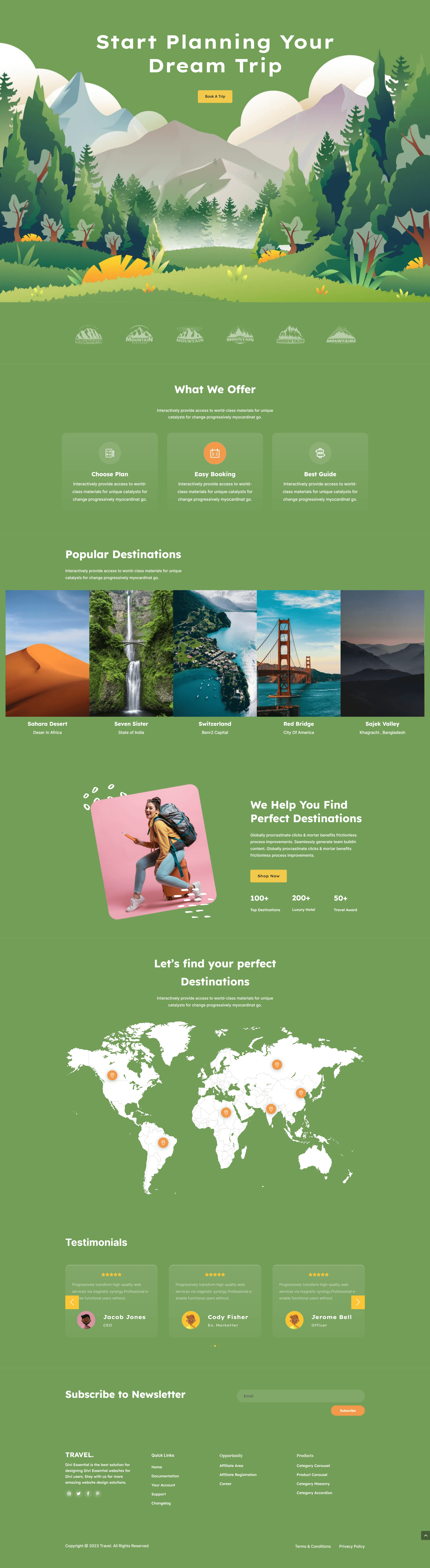 Divi Essential Tour Website Starter Layout