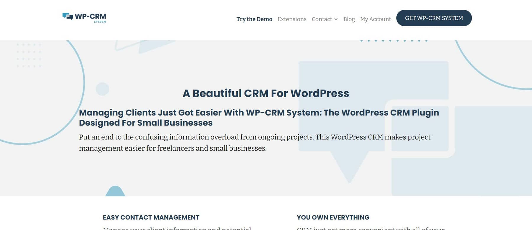 WP-CRM Homepage Feb 2023