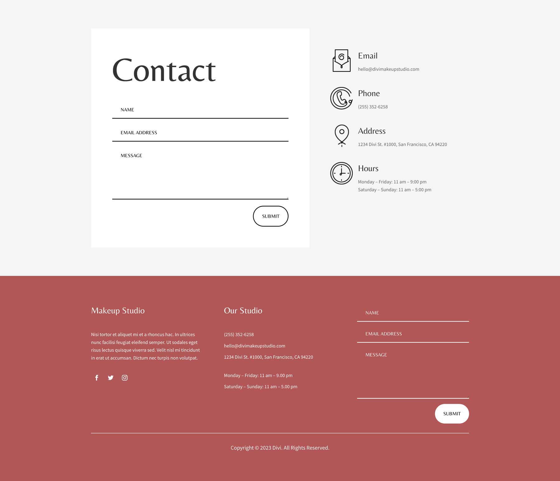 Beauty Salon Layout Pack for Divi