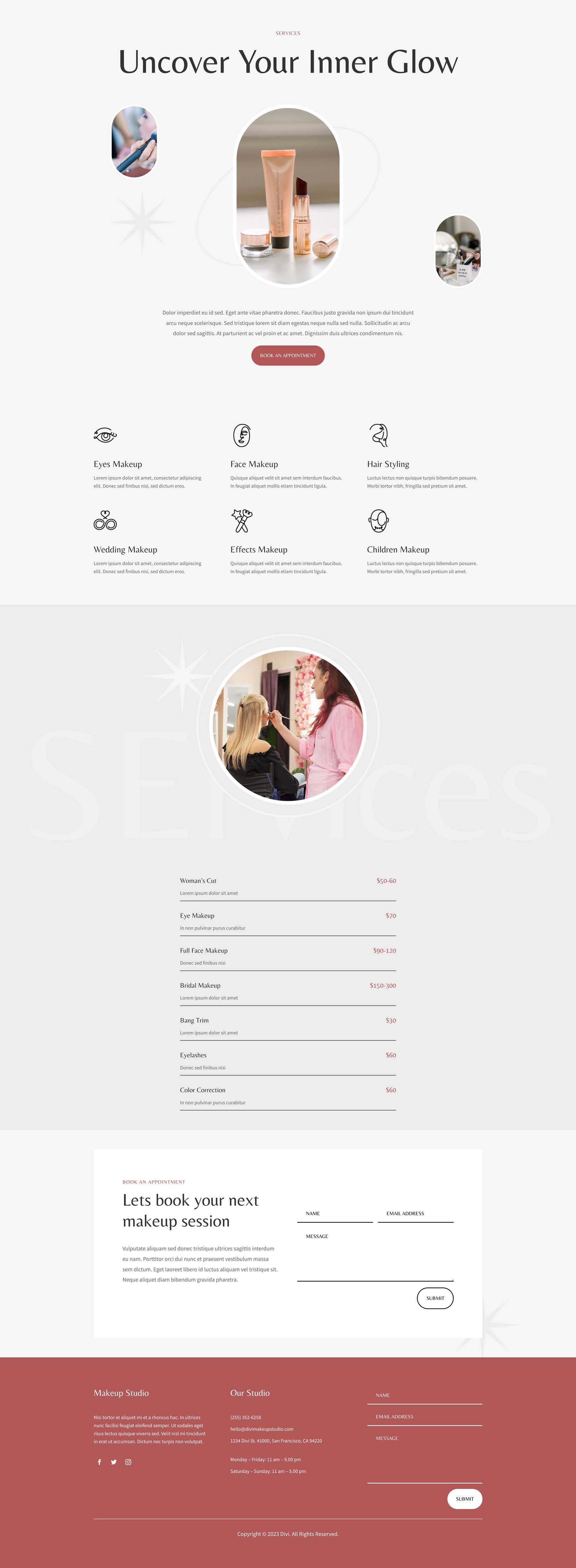 Beauty Salon Layout Pack for Divi