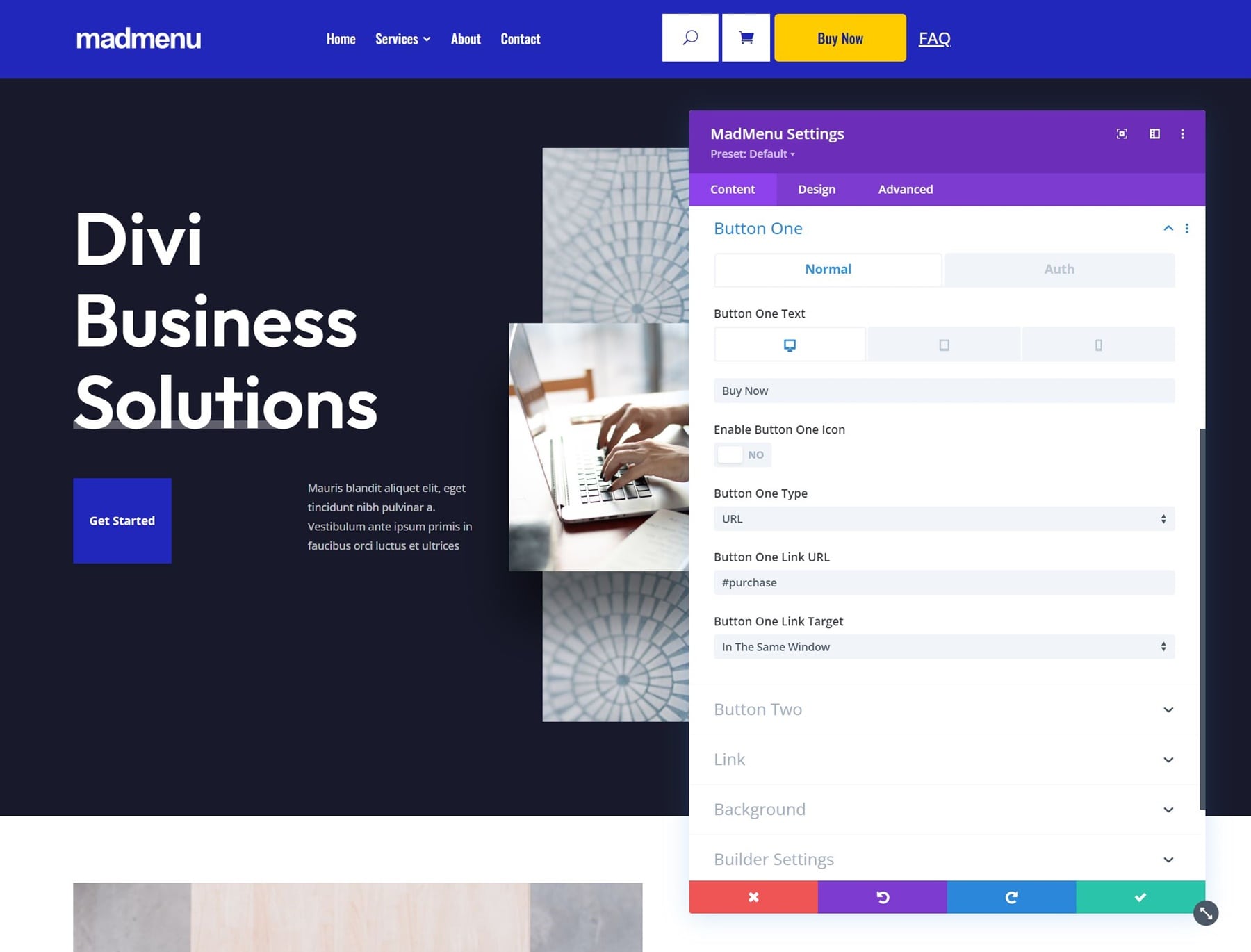 Divi MadMenu
