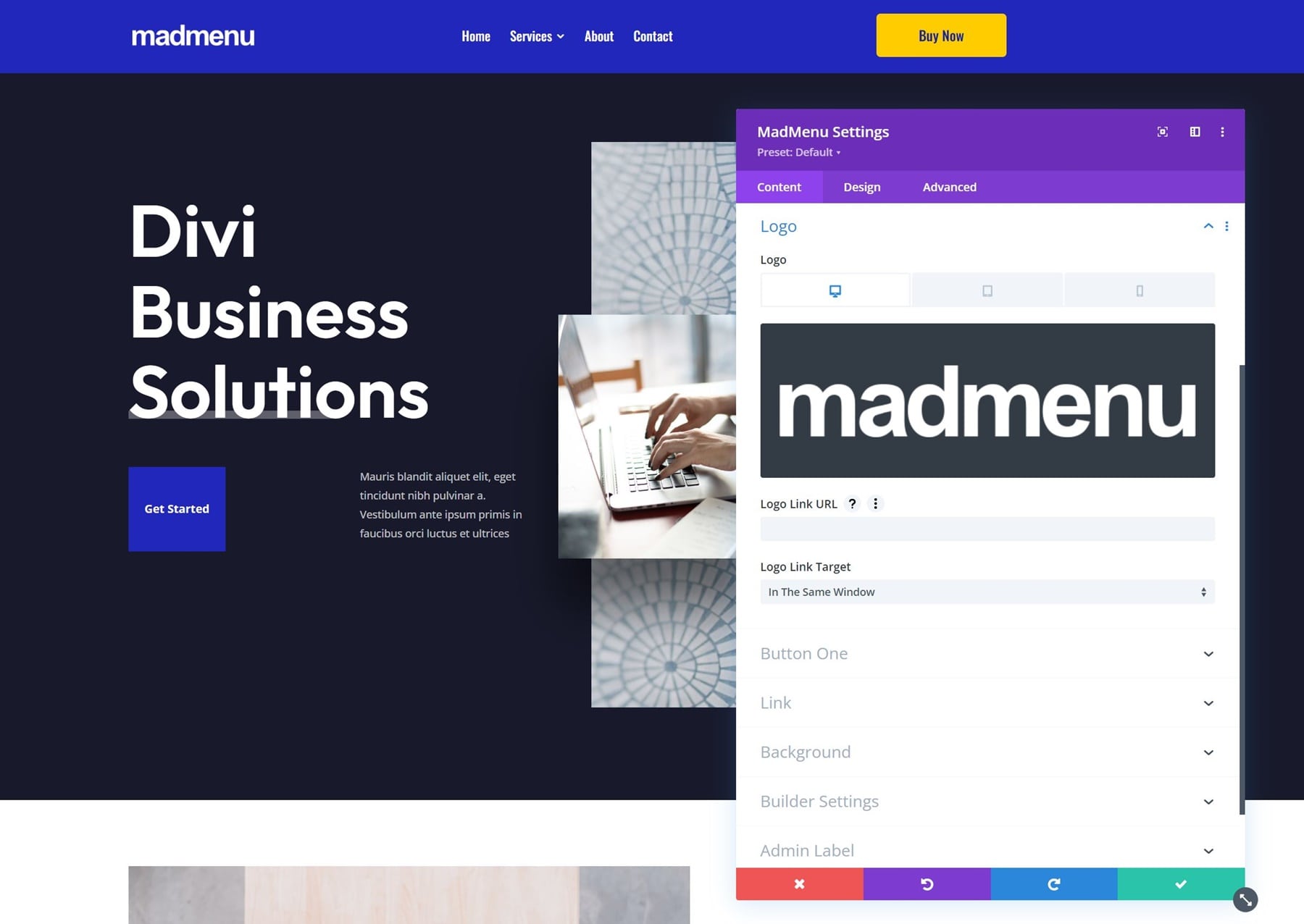 Divi MadMenu