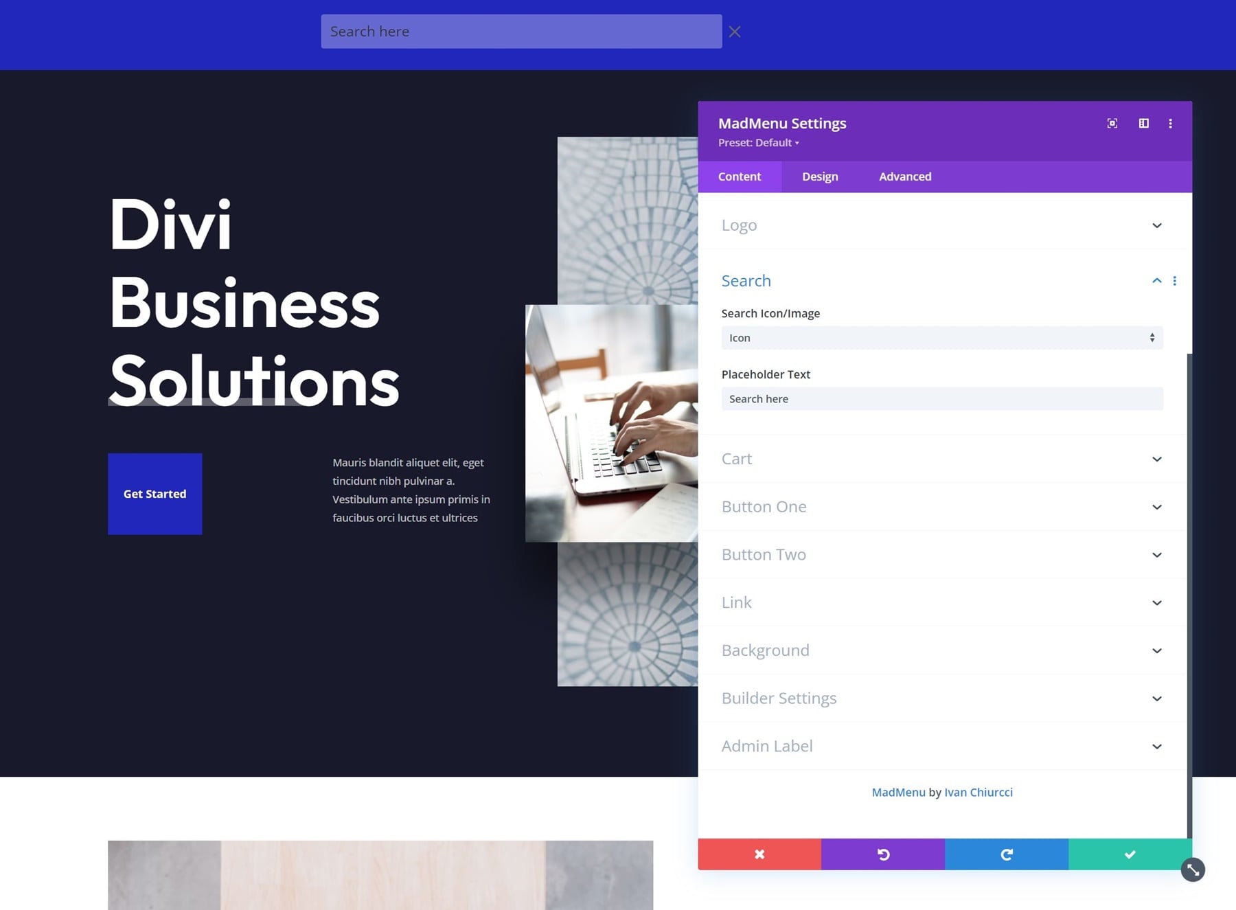 Divi MadMenu