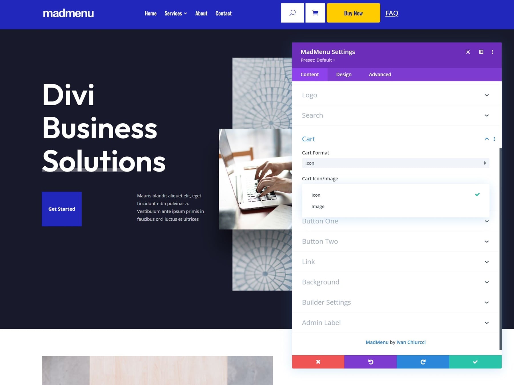 Divi MadMenu