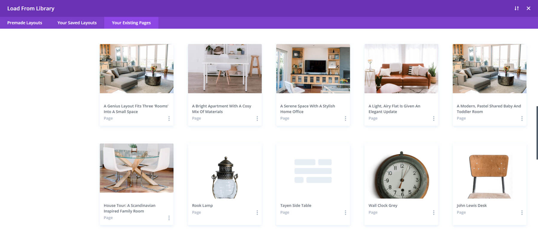 Furniture Shop Divi WooCommerce Theme Pages