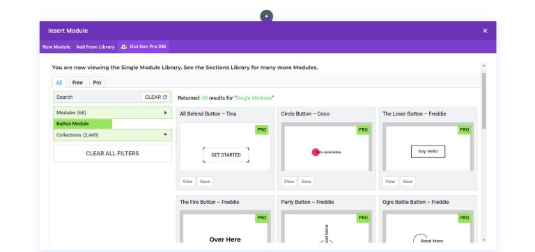 Divi Product Highlight: Divi Den Pro – Layout Library