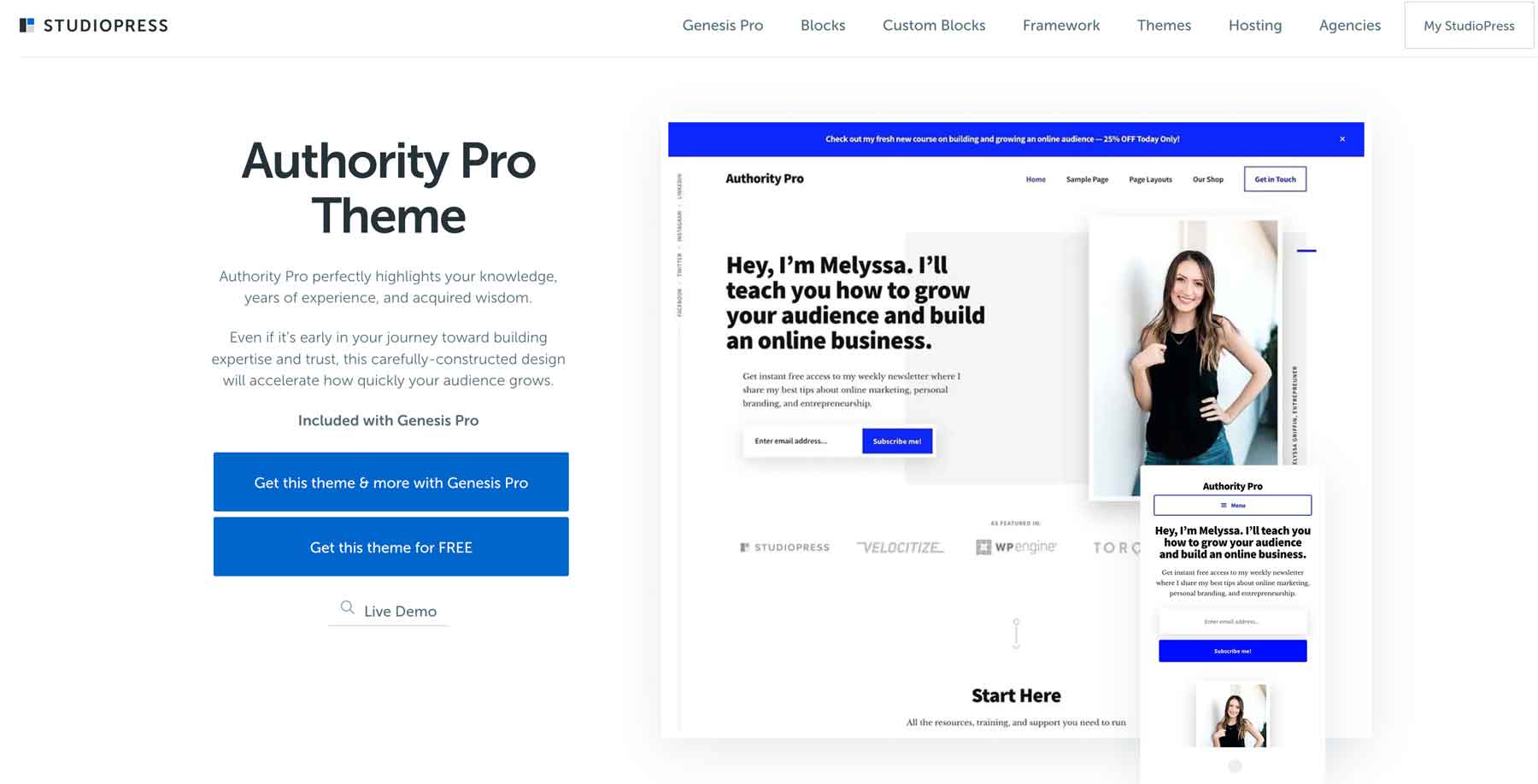 Authority Pro responsive WordPress theme