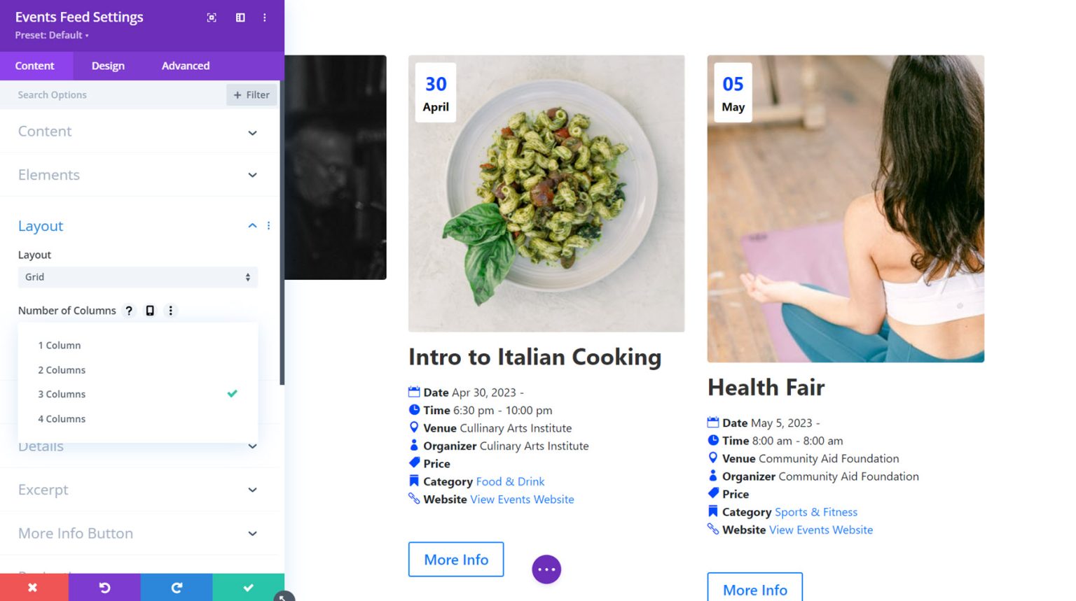Divi Product Highlight Divi Events Calendar