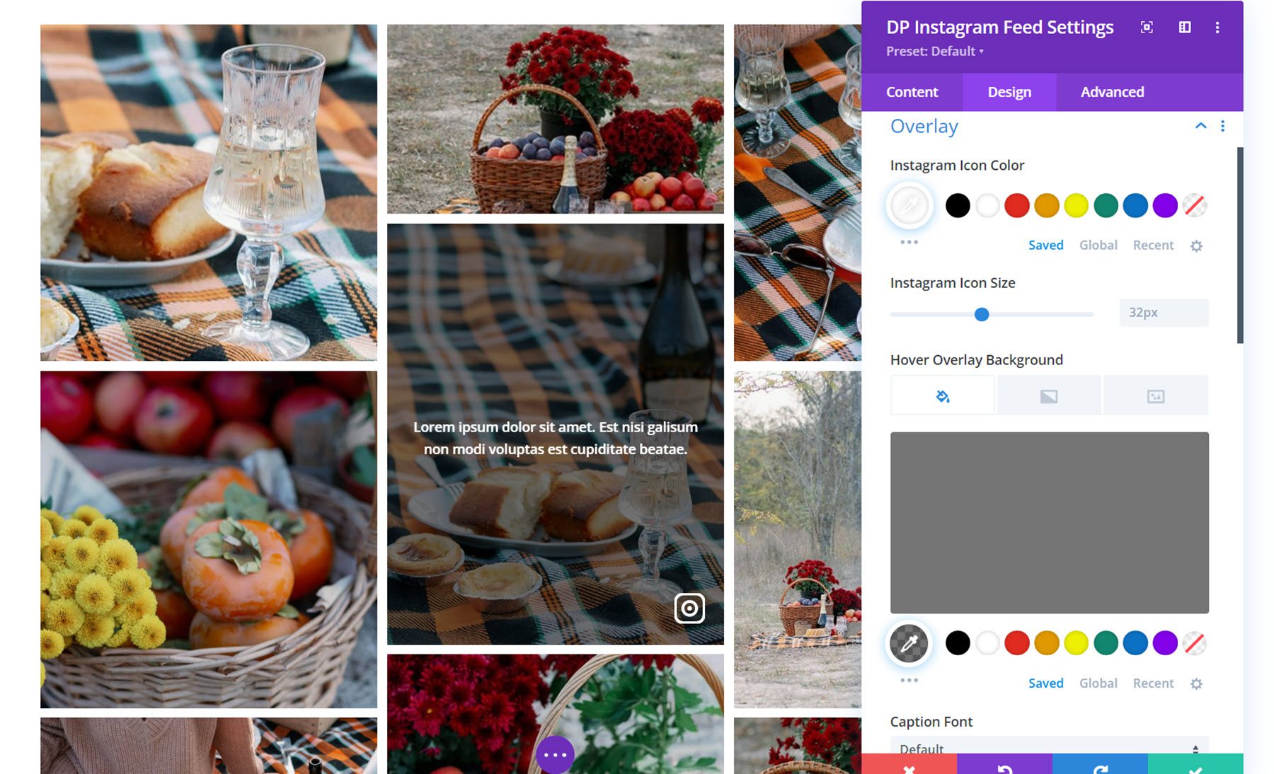 Divi Social Plus Instagram Feed Overlay