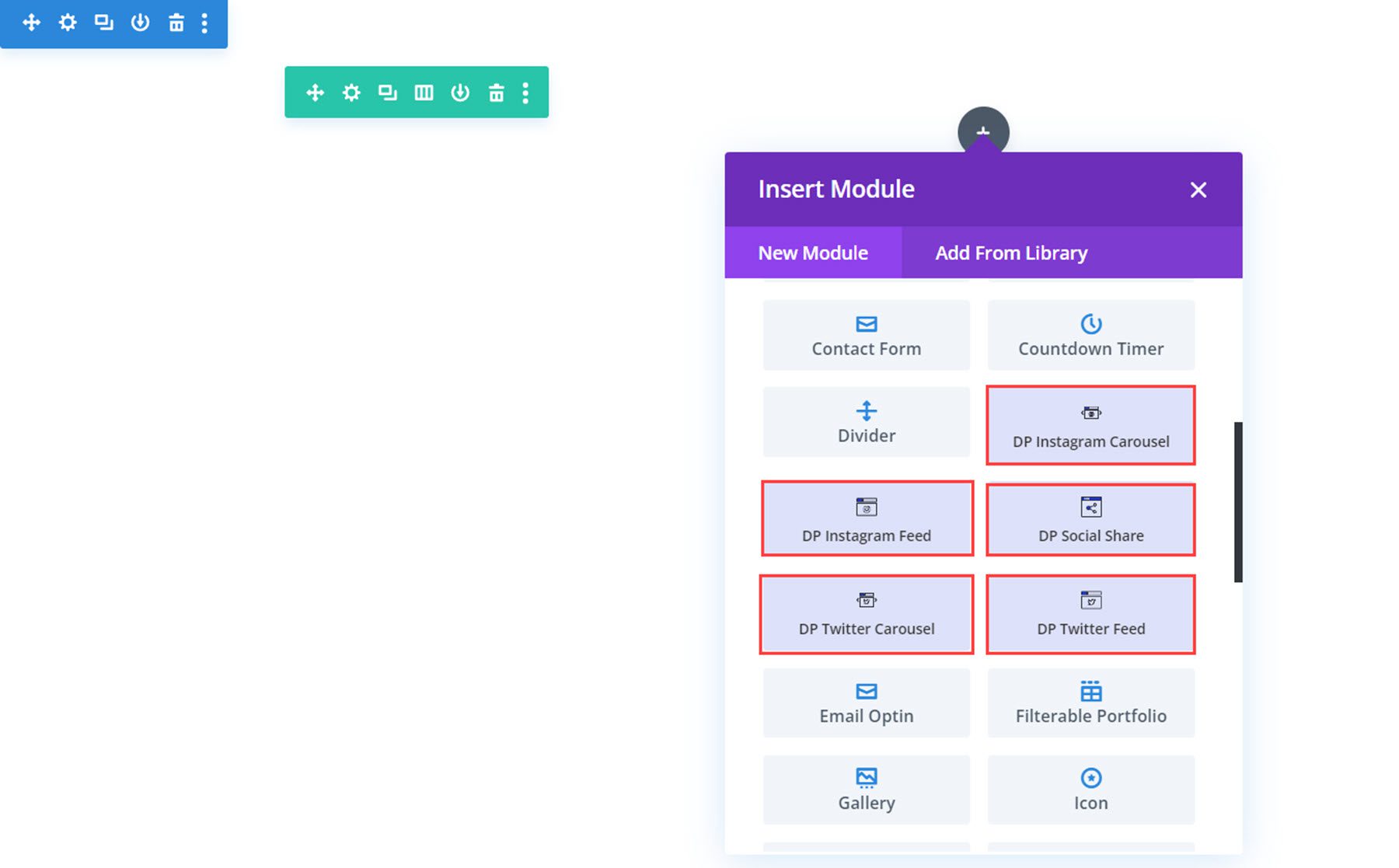 Divi Social Plus Modules