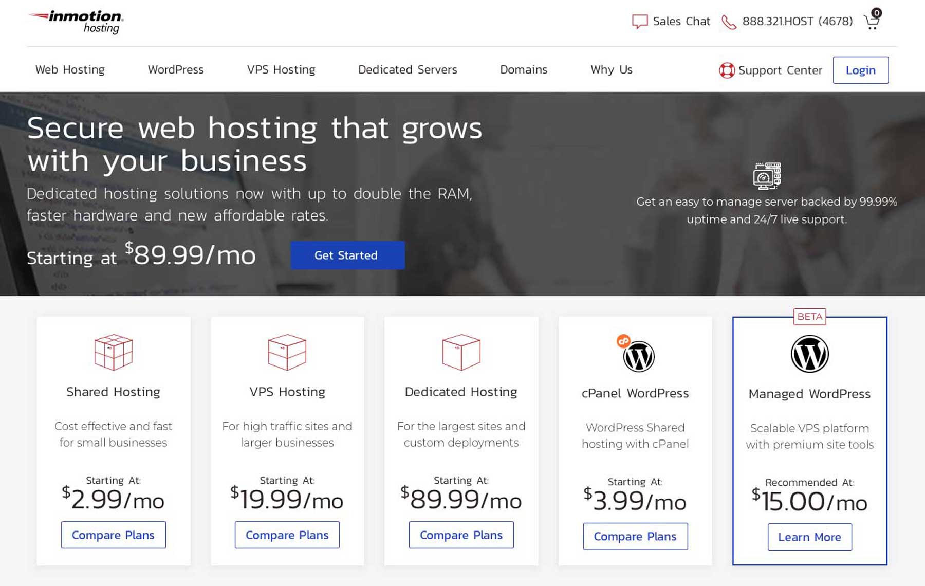 InMotion Hosting best WordPress hosting