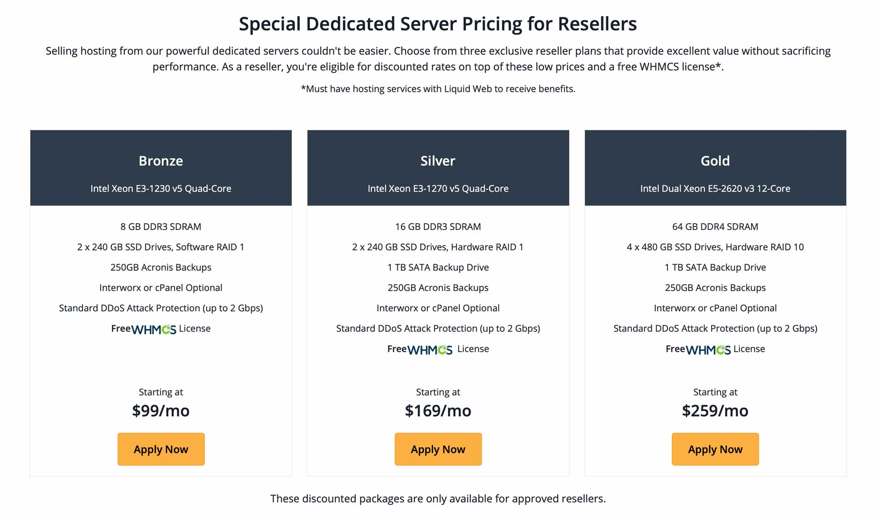 LiquidWeb reseller plans