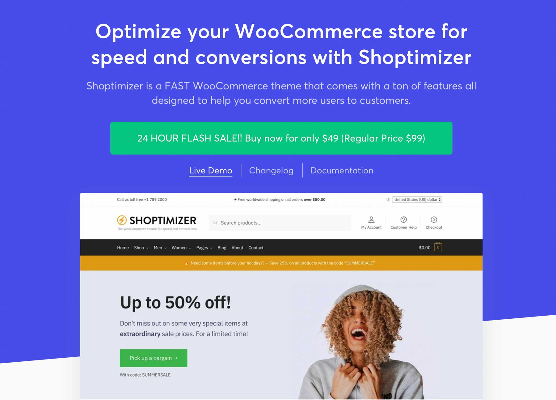 Shoptimizer ecommerce WordPress theme