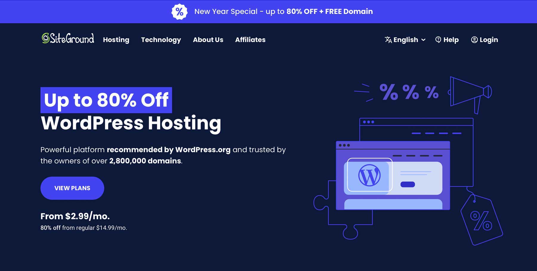 SiteGround best WordPress hosting