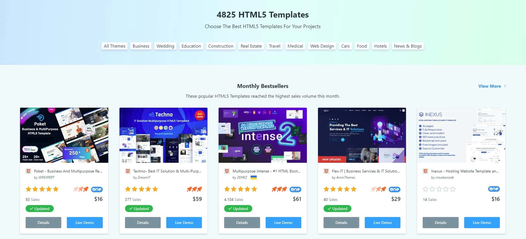 Template Monster HTML Template Marketplace