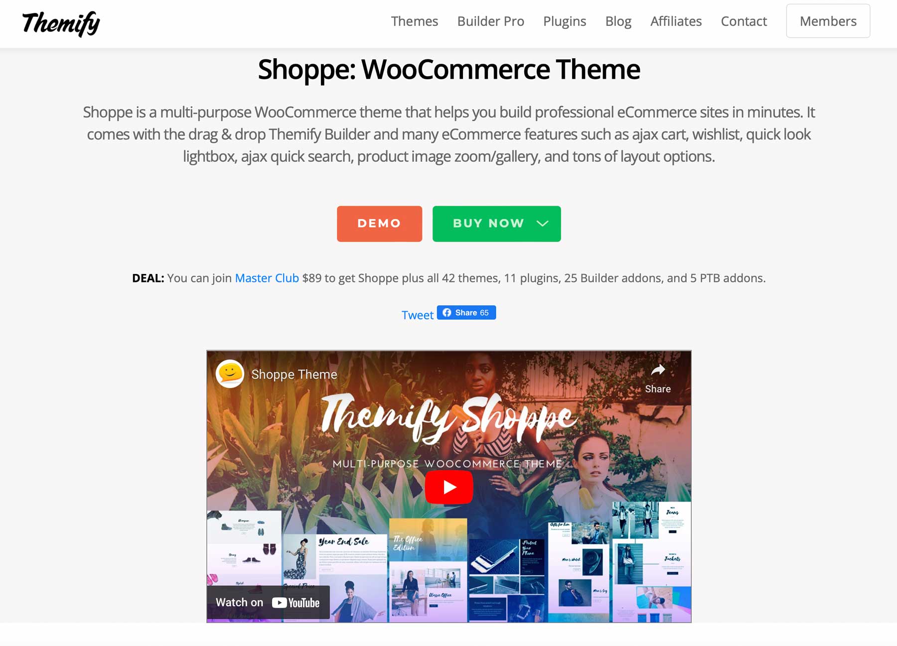 Themify Shoppe ecommerce WordPress theme