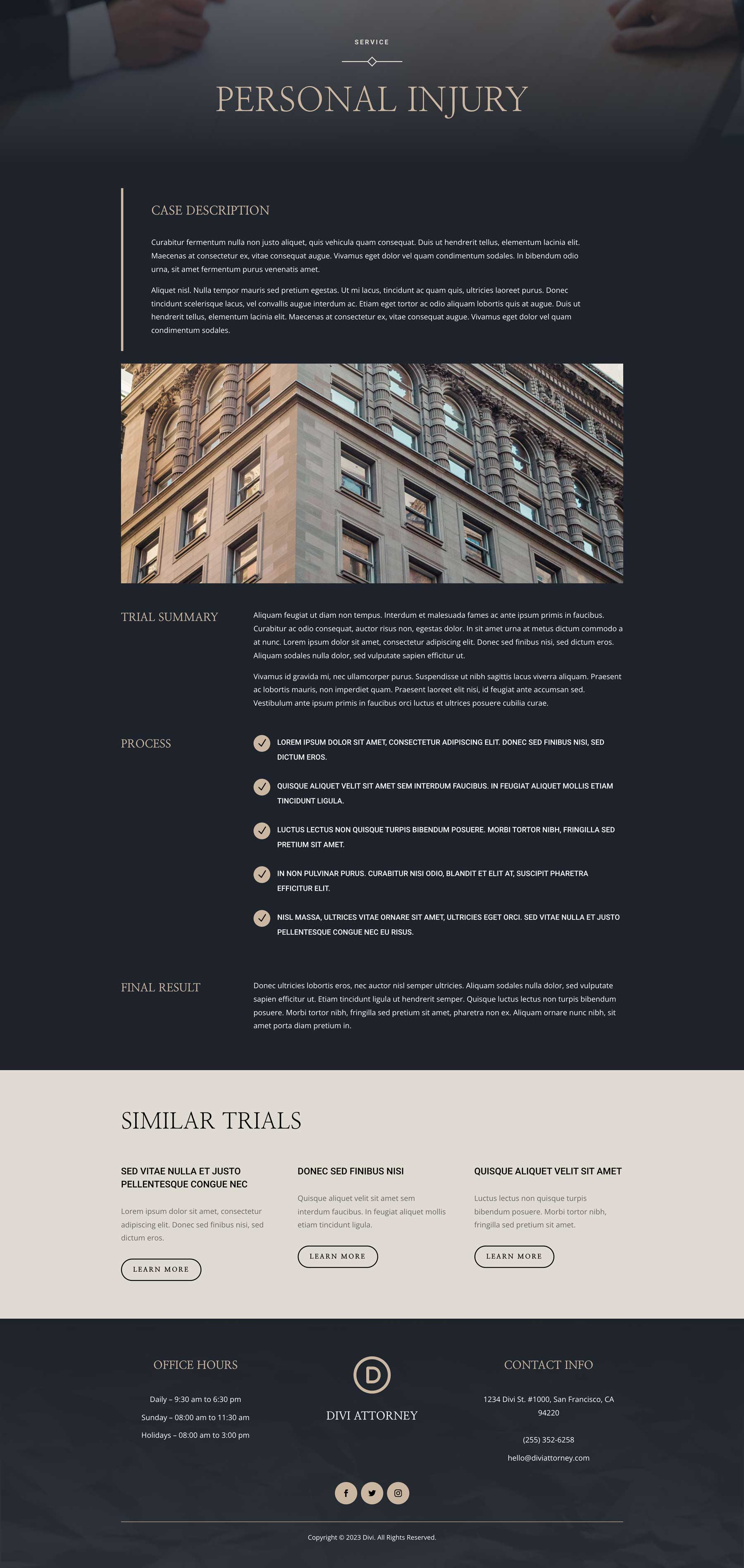 Attorney Layout Pack for Divi