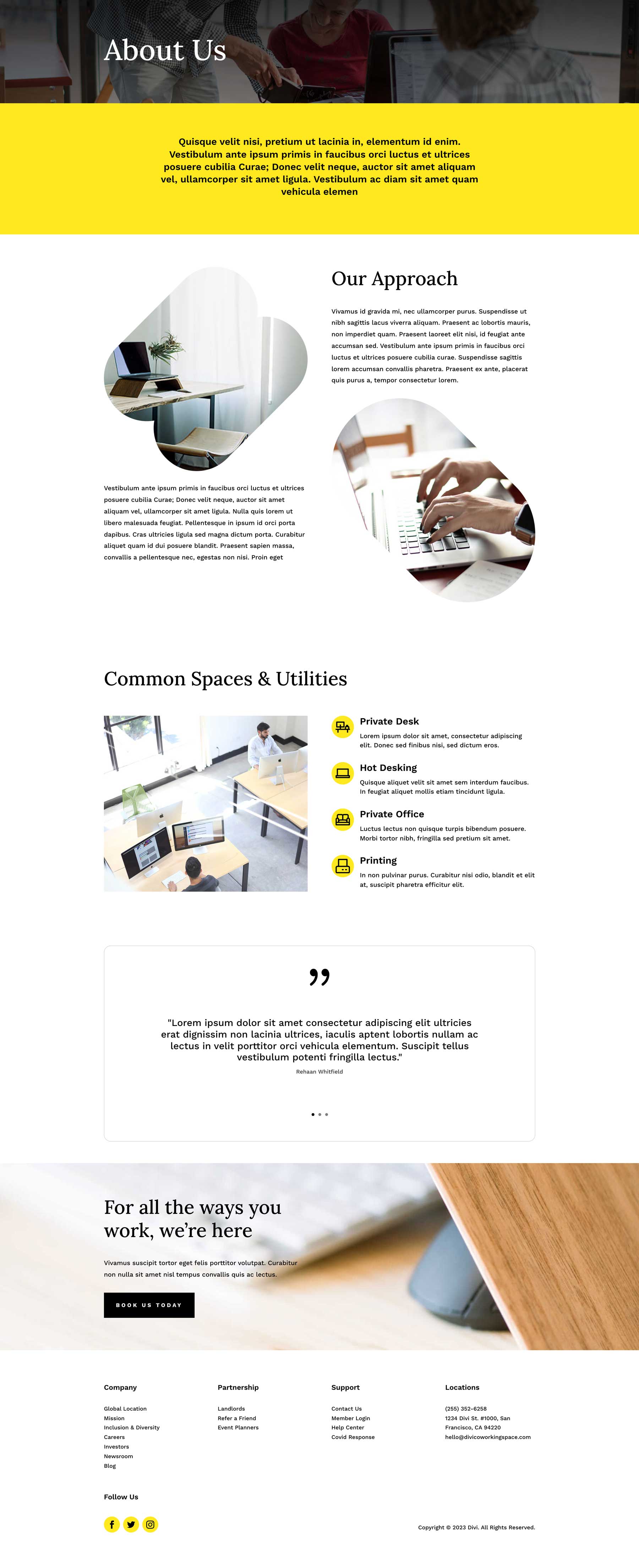 Coworking Layout Pack for Divi