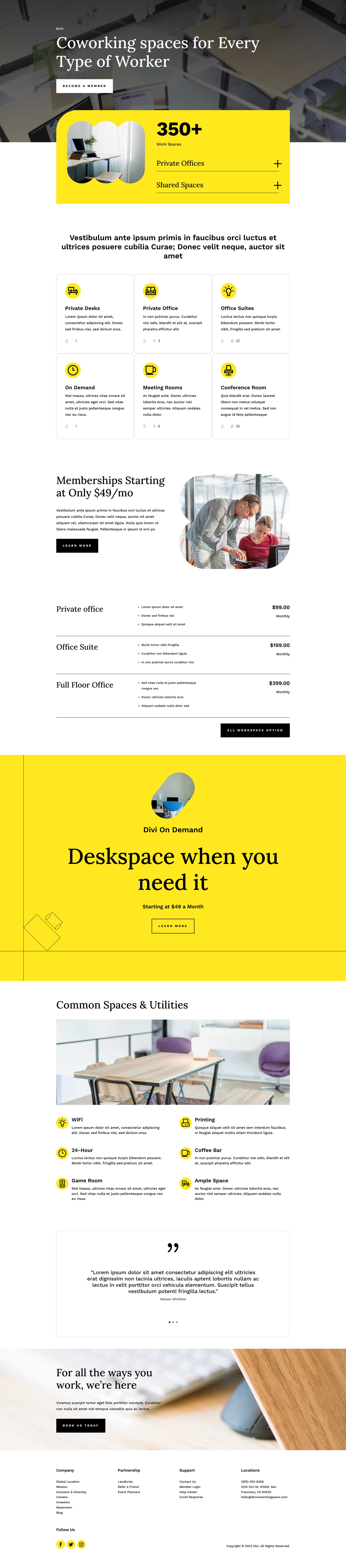 Coworking layout pack