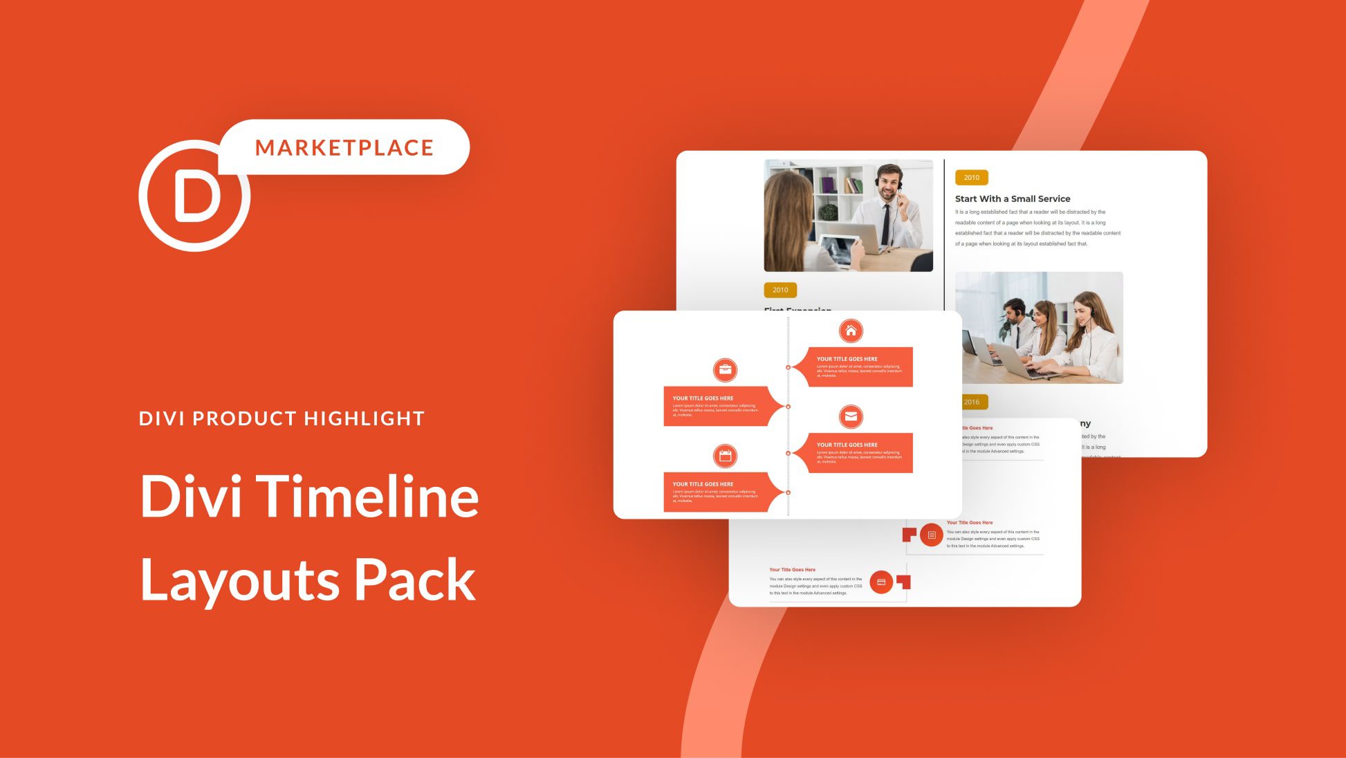 Divi Product Highlight: Divi Timeline Layouts Pack