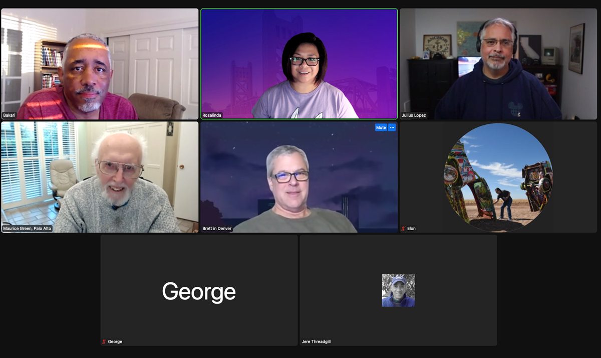 screenshot of several people attending the Divi Sacramento virtual meetup