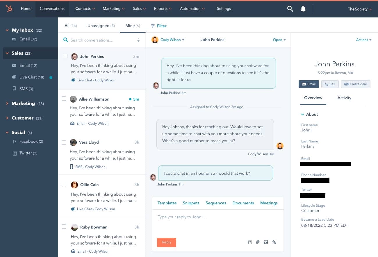 HubSpot Best Live Chat Software