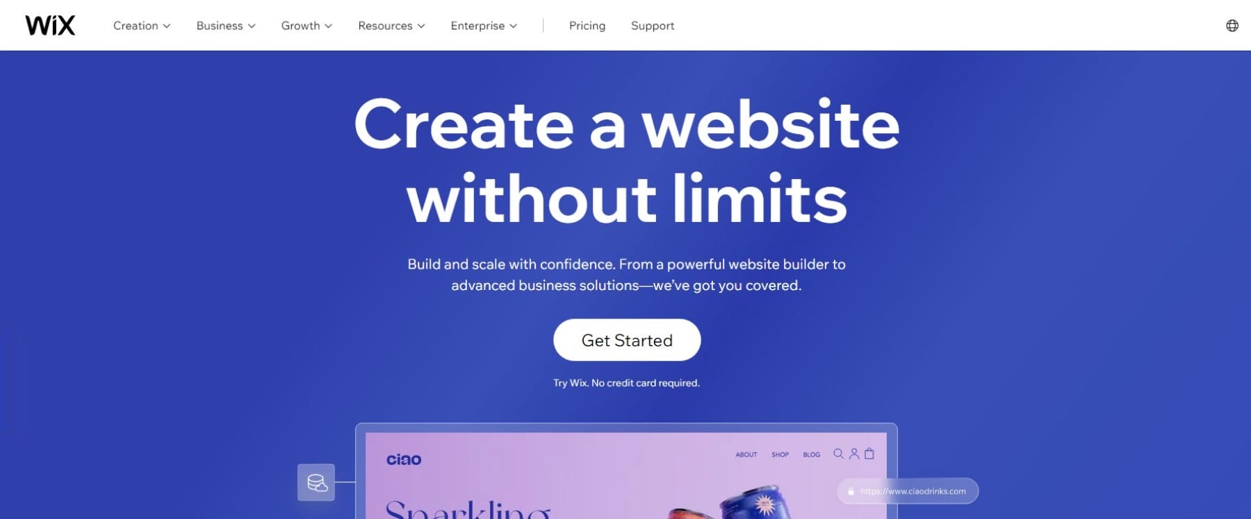 Wix - Homepage May 2023