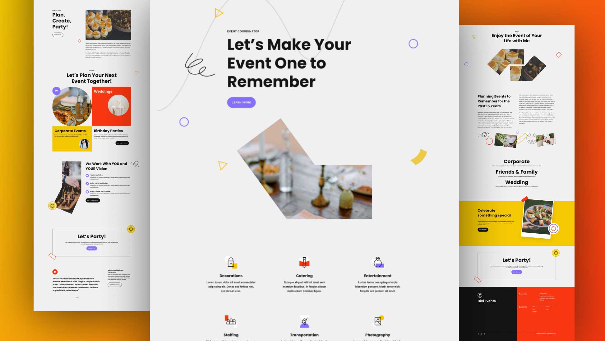 Get a Free Event Coordinator Layout Pack for Divi