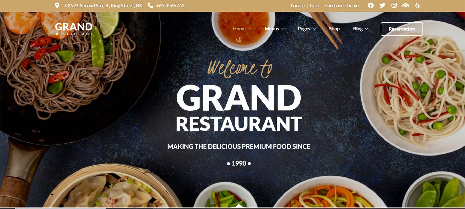 Grand Restaurant WordPress Theme