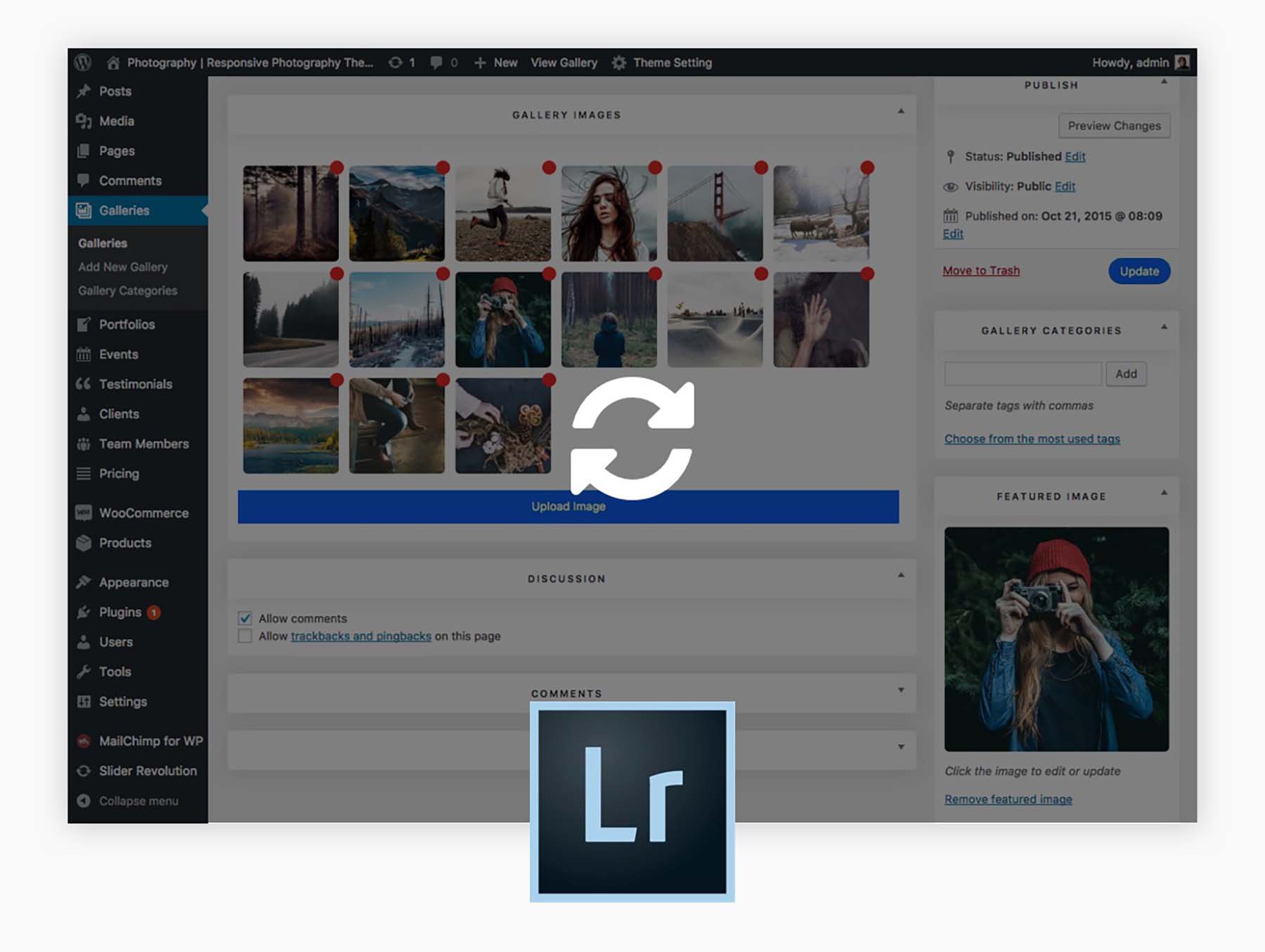 Photography WordPress Lightroom integration