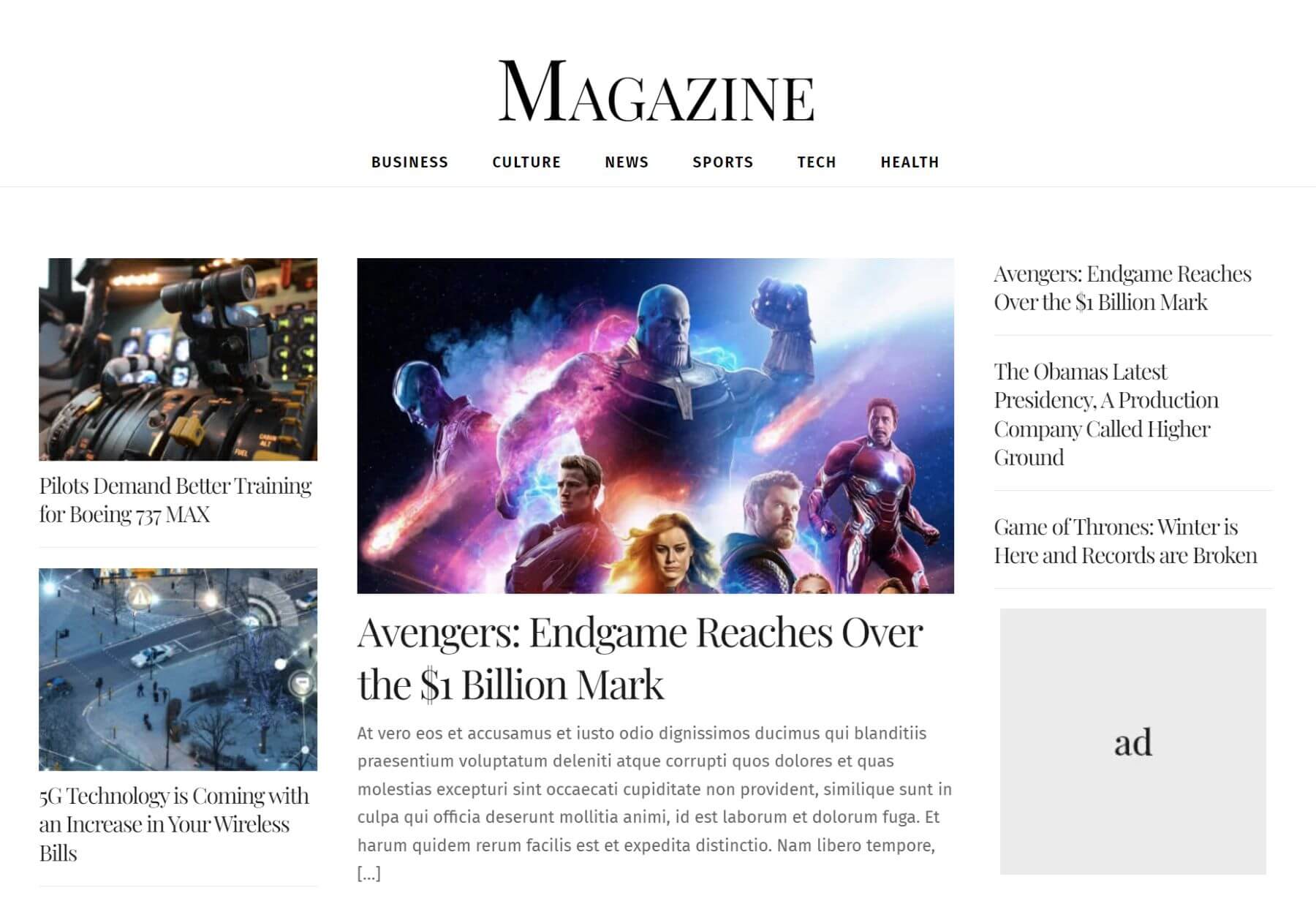 Ultra Magazine WordPress Theme