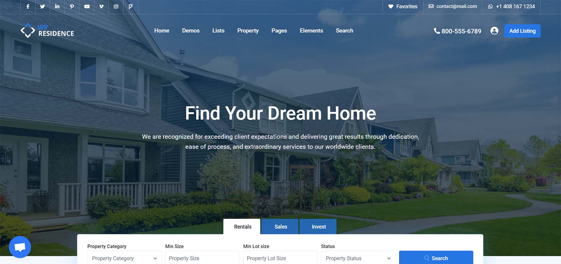 WP Residence, WordPress Real Estate Theme