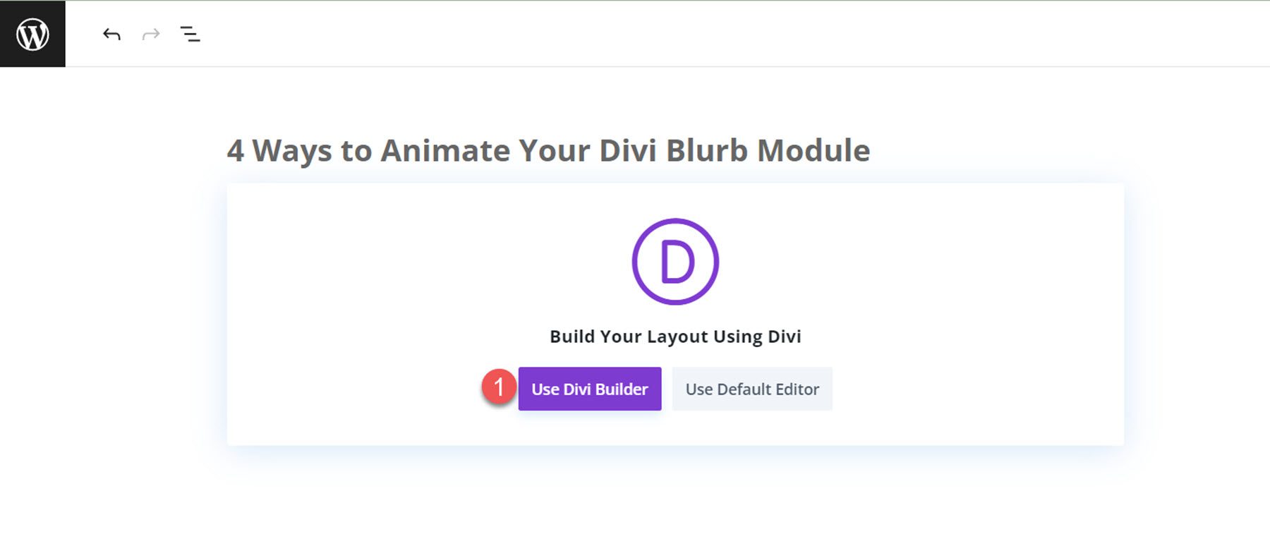 Используйте Divi Builder